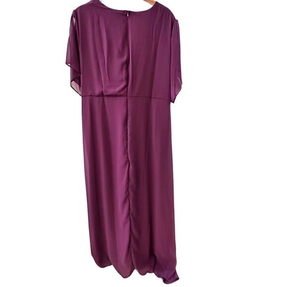 Flycurvy ~ Orchid Plum Formal Dress ~ Flutter Teardrop Sleeve ~ size 4X - Picture 2 of 13